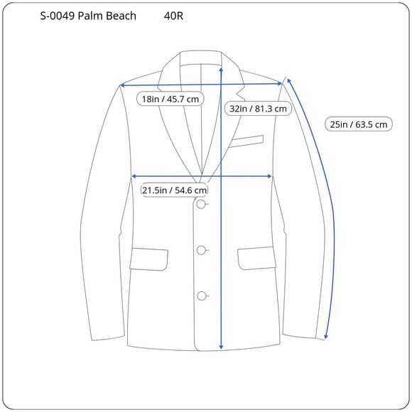 Palm Beach Windowpane Blazer Mens 40R Sport Coat Vintage - Picture 8 of 8